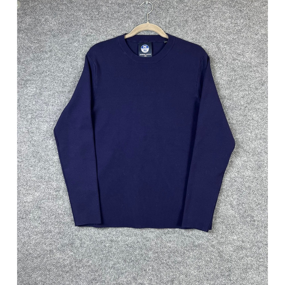 North Sails Sweater Mens Sz‎ M Navy Blue Crew Neck Pullover Nautical Fisherman